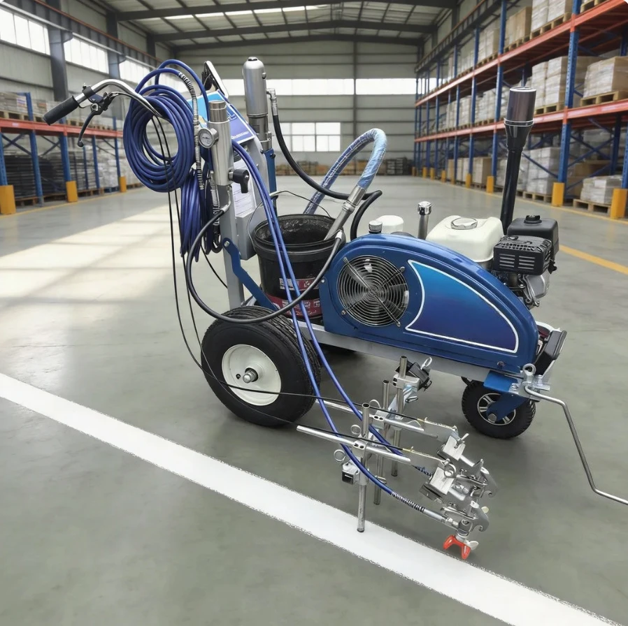 Hydraulic road marking machine Engine airless marking machine with hydraulic piston pump equipment