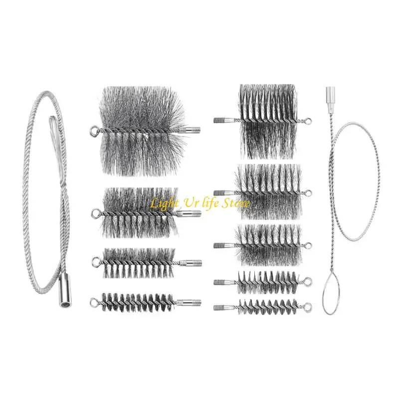 

63HA Wire Chimney Cleaning Brush Set Rust Removal Power Tool For Tube Pipe Cleaning Ensuring Unrestricted Enduring