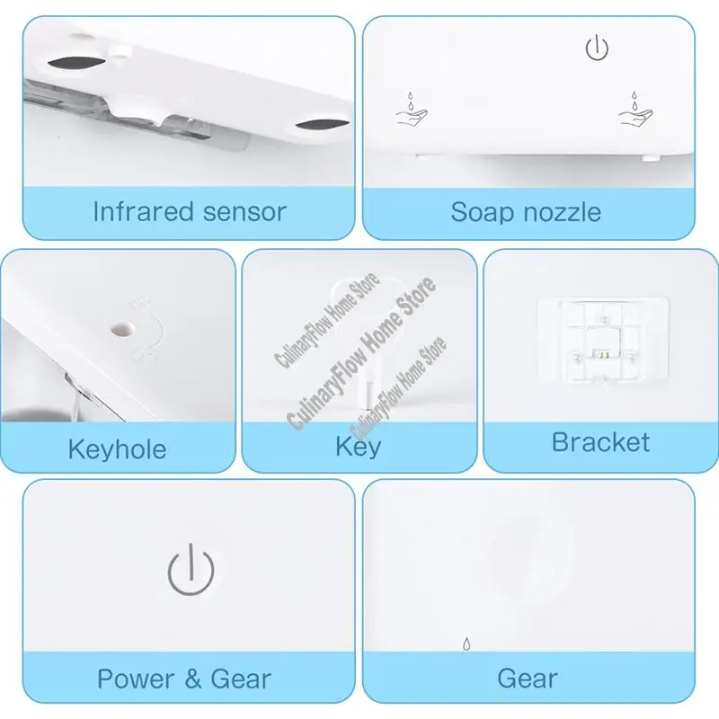 

Летняя распродажа, бесконтактный насос для мыла для домашнего отеля, коммерческий дозатор мыла, автоматический двойной датчик, 2 х 500 мл для жидкости