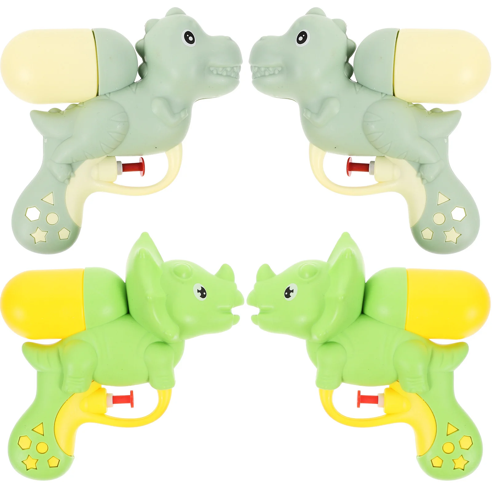 Pistolet à eau de dessin animé, couleur vive, forme d'animal mignon, Compact et amusant, pour enfants en bas âge, plage, piscine, récréation, 4 pièces