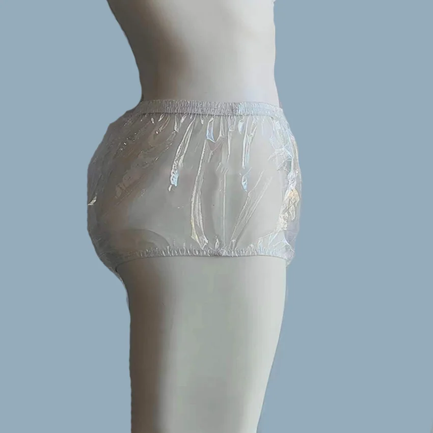 Langkee Haian pannolini di plastica per incontinenza per adulti pantaloni ABDL PVC colore trasparente