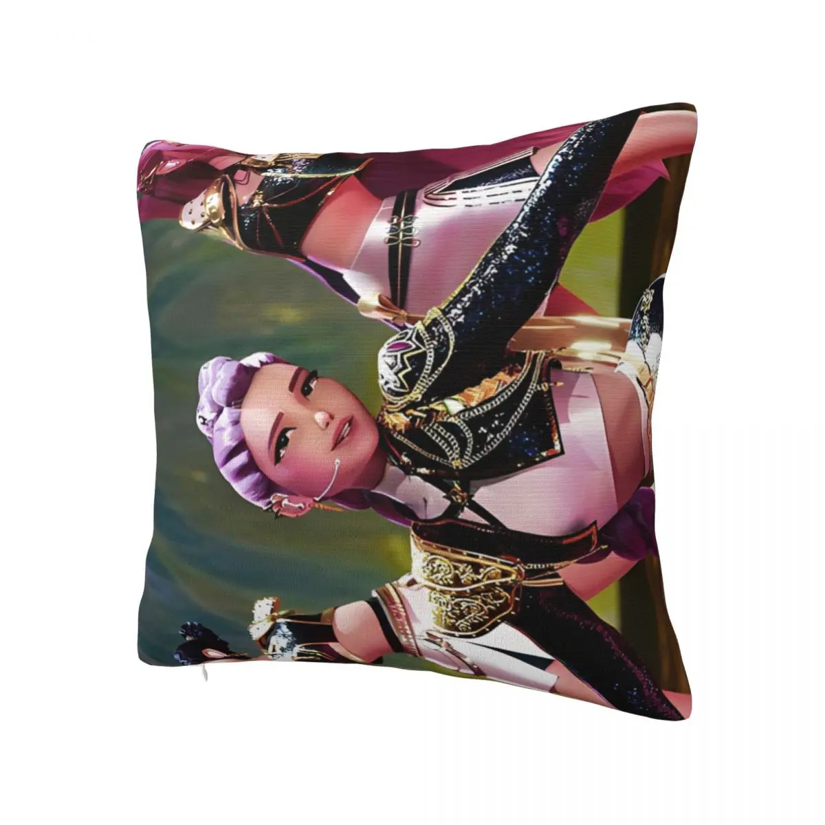 Kpop شيطان الصيادين هنتركس ساجا بنين وسادة غطاء البوليستر كيس وسادة غطاء الوسادة موضة الجرافيك سادات ل كرسي أريكة #2