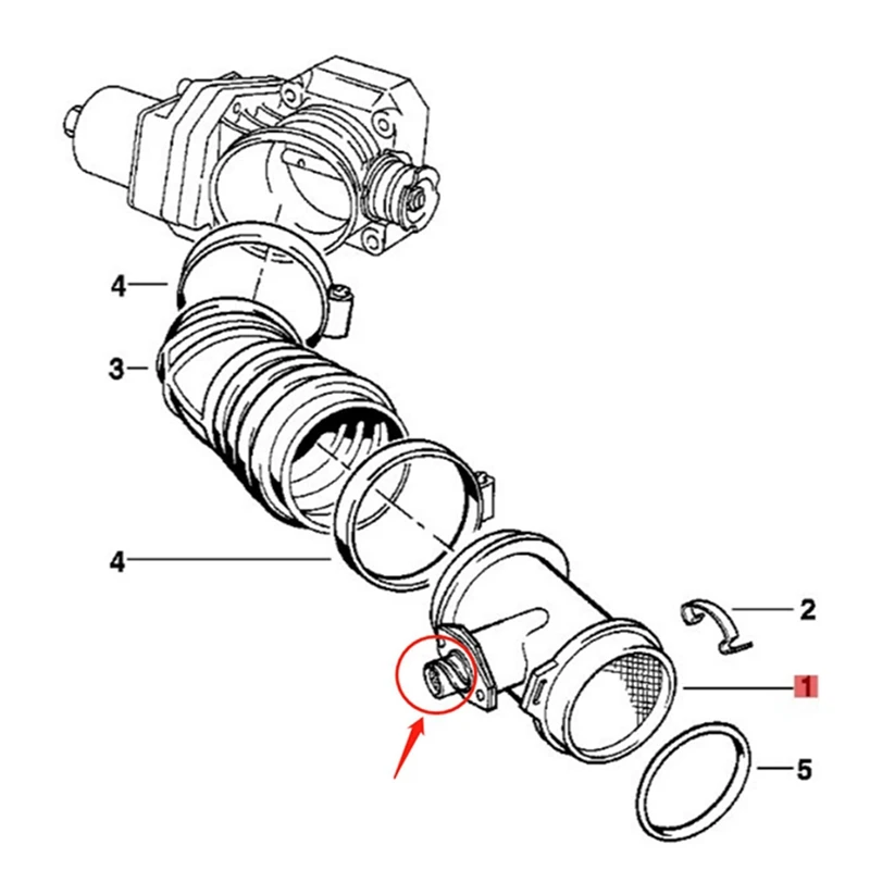 Car Mass Air Flow Meter Sensor 0280217110 13621736224 For BMW 3 7 8 Series E31 E36 E38 318I 750Il 1995-2001 MAF Sensor