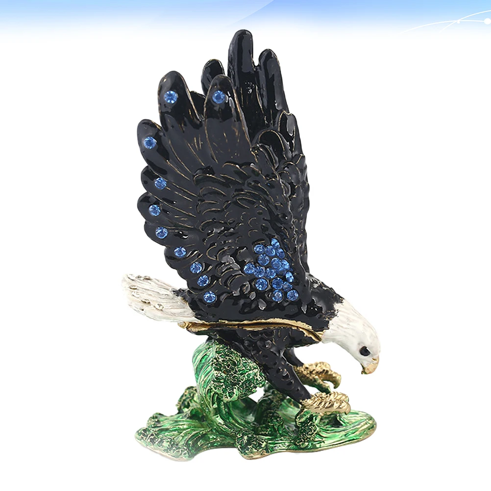 

Enamel Painted Eagle Ornaments Desktop Decor Colorful Home Office Crafts Resin Eagle Shaped Decoration Diamond Adornment For