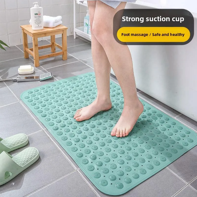 環境に優しいバスルームマット滑り止め家庭用フロアマットトイレバスルームシャワーカーテン排水マッサージパッド