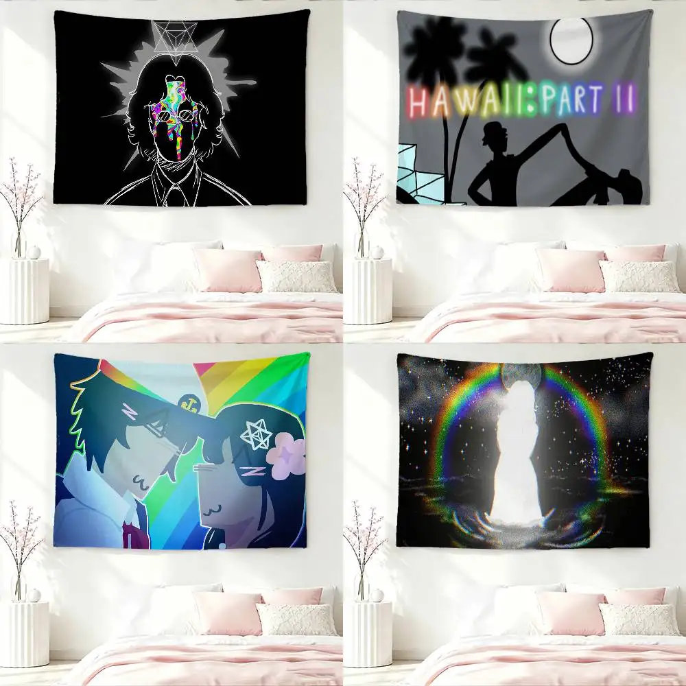 Hawaii Part II Aesthetic Flags Wall Hanging Background Art Banner for Bedroom Home Outdoor Decor