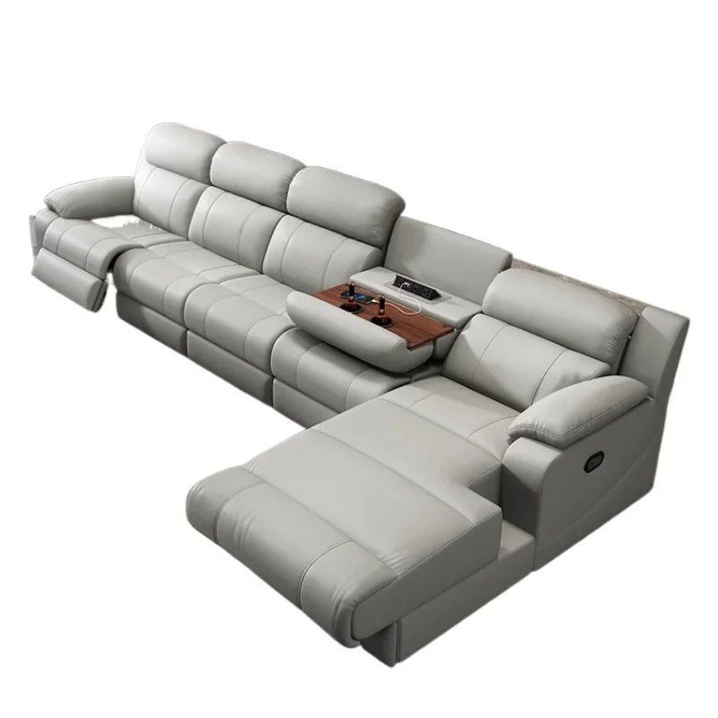Zero wall first-class space smart cabin, living room multi-family combination multi-function electric home theater leather sofa