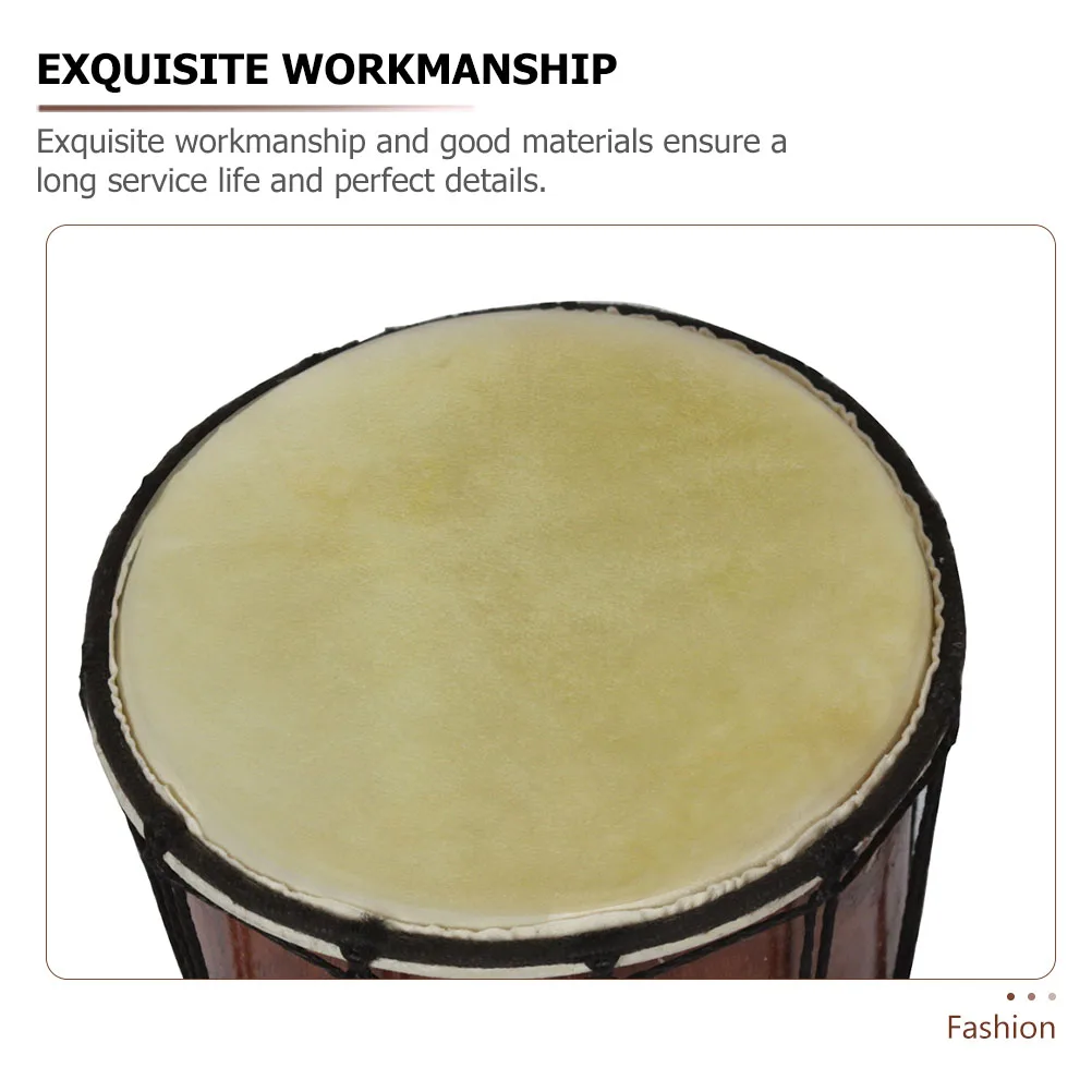 

2pcs Replacement Durable African Drum Covers Goat Skin Drum Heads Long Lasting Musical Instrument