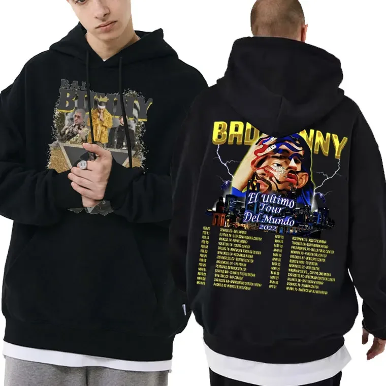 

Hip-Hop Singer Bad Bunny El Ultimo Tour Del Mundo Hoodie Men Women Fashion Spring Autumn Cotton Hoodies Man Cool Streetwear