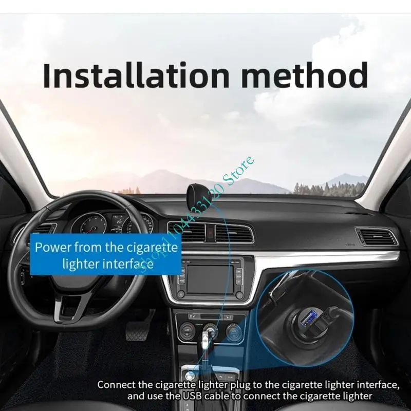 ABS Built Car Heads Up Display with Integrated Warning System Simple Installs for Overheating Low And Depletion