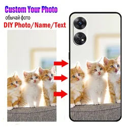 Customized DIY Photo Phone Case For OPPO A17 A17K A54S Silicone Cover For OPPO A78 5G A58 A58X F21 Pro Case Picture Texts Design
