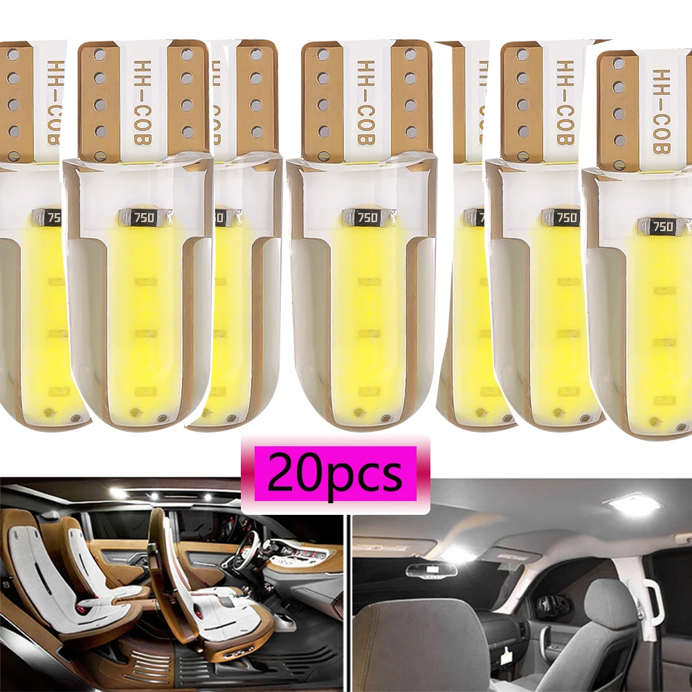 

20 шт., фонари для парковки, W5W T10 194 168 W5W COB 12SMD
