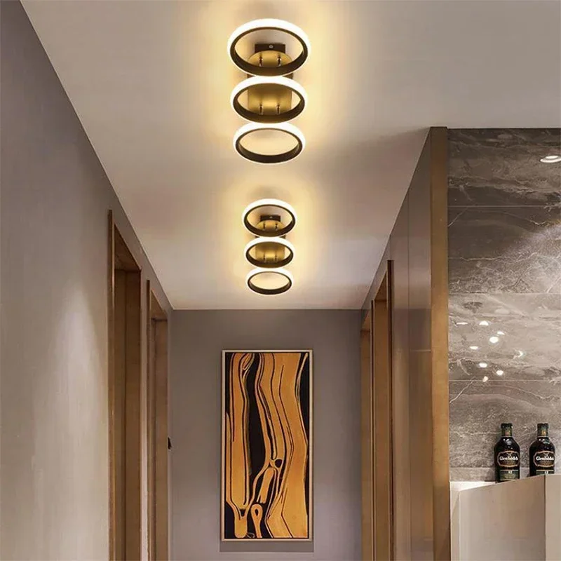 Imagem -03 - Lâmpada do Teto Led Moderno Lustre para Corredor Corredor Quarto Sala de Jantar Decoração de Casa Luminárias Interiores Brilho