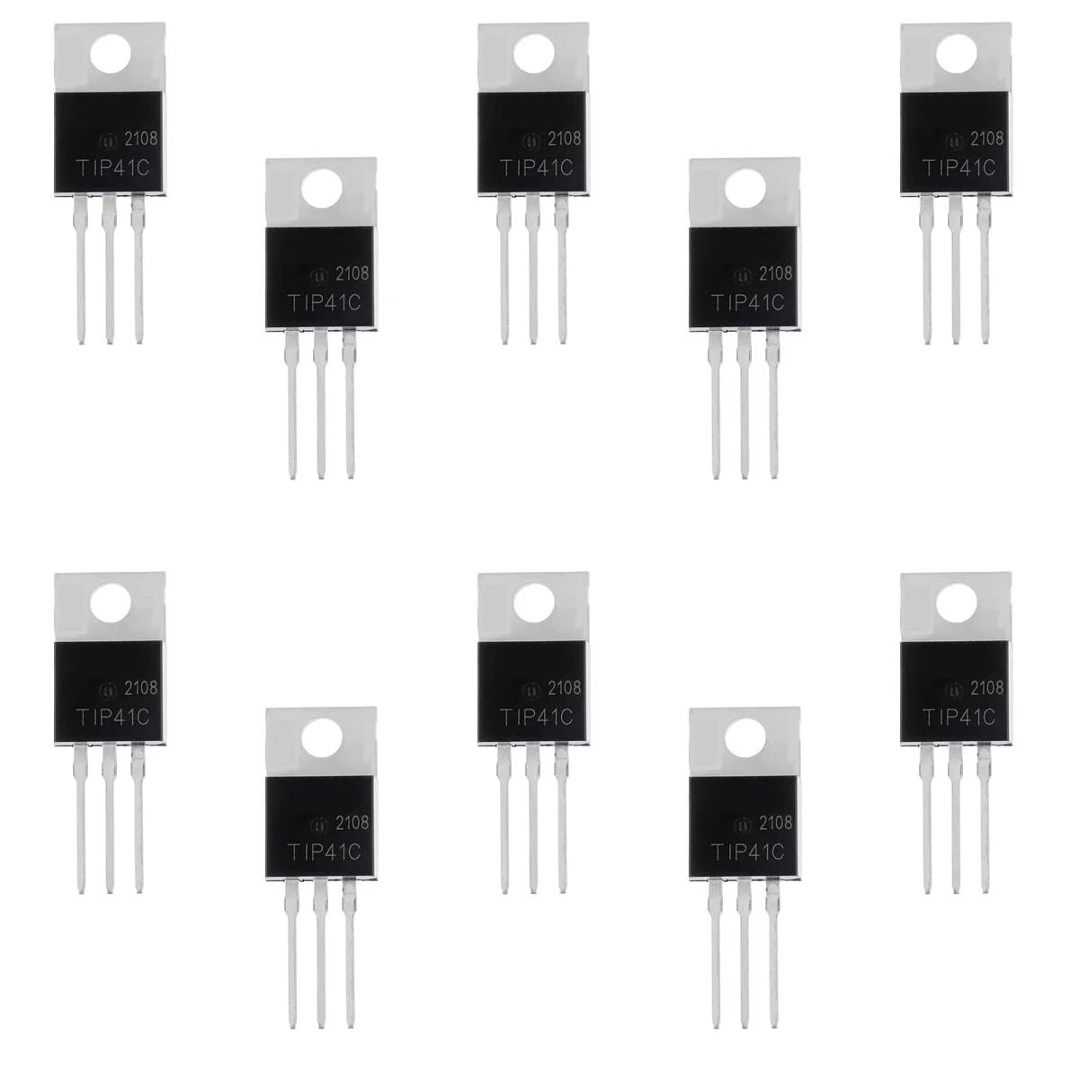 10pcs TIP41C NPN Power Transistor TO-220 100V 6A Bipolar Triode for Audio Switch DIY Electronic Circuit