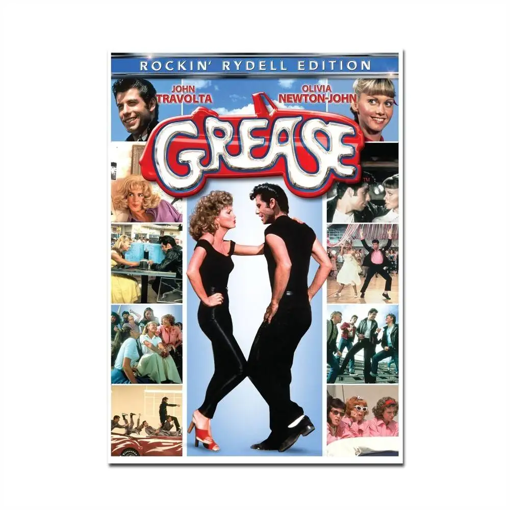 GREASE-Vintage Movie Klassieke filmposters HD-kwaliteit Poster Wall Art Painting Study Nordic Home Decor - afbeelding 2
