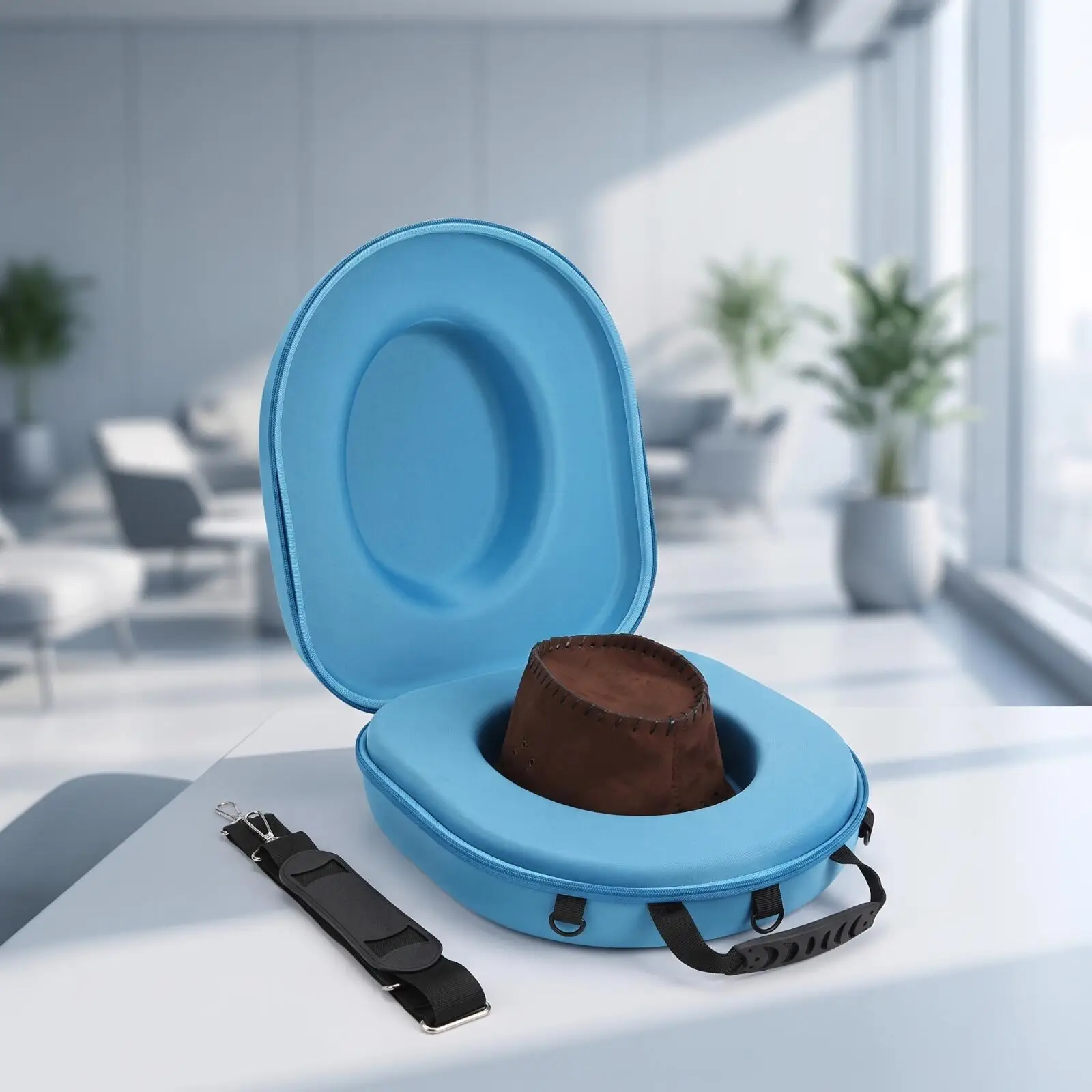 Portable Hat Storage Case | Crush-Resistant Molded Interior, Hat Travel Case, for Road Trips