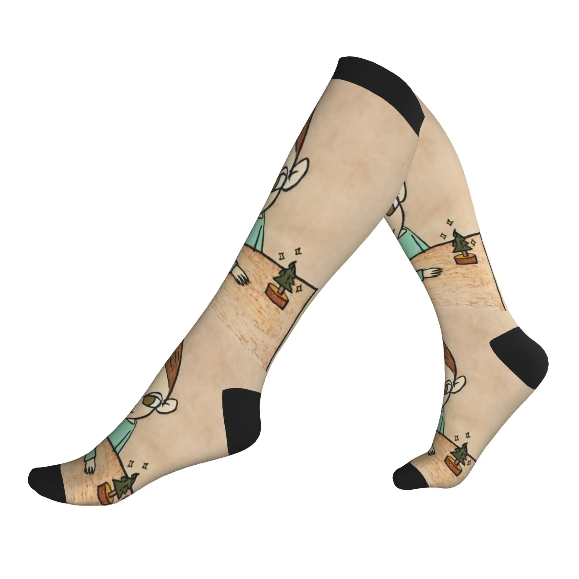 Cute Printed Yoshitomo Nara Japanese Manga Anime Socks for Men Women Stretch Summer Autumn Winter  Sports Compression Socks