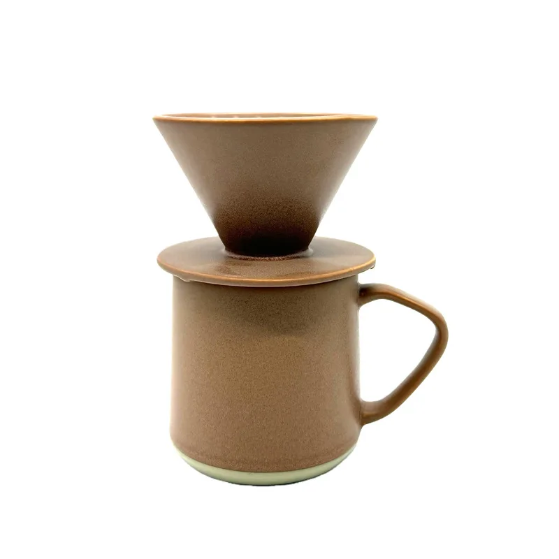 Ceramic Hand-brewed Coffee Pot Household British, Vintage Coffee Filter Cup Set Drip Coffee