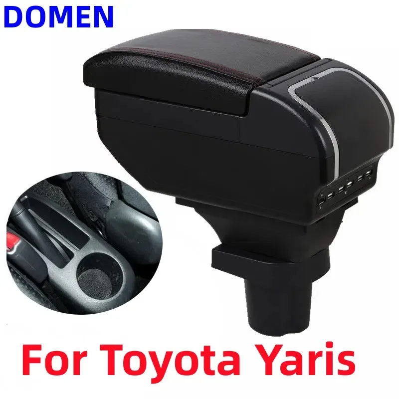 

For Toyota yaris vitz Jewela model Armrest box Rotatable Center Centre Console Storage Box with USB interface decoration accesso