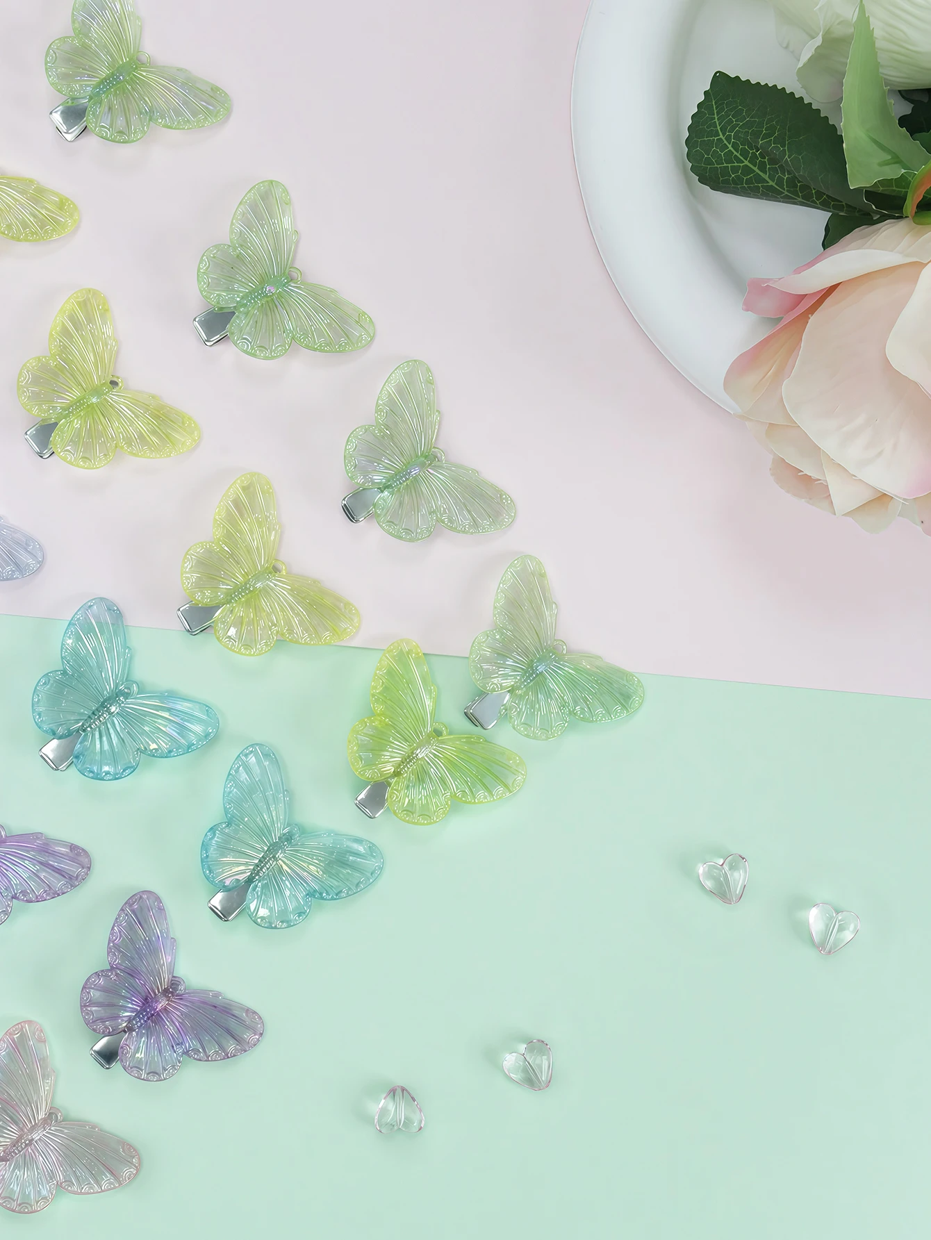 

Clear Dazzle Butterfly Hair Clips