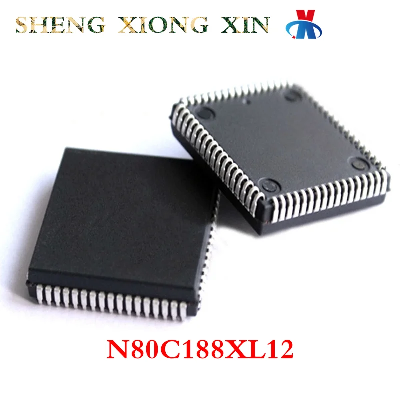 5 stücke/lot 100% neue n80c188xl12 PLCC-68 controller chip n80c188 integrierte schaltung