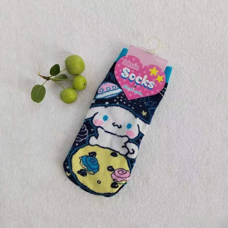 3pcs Socks Sanrio Melody Cinnamoroll Women\'s Sweet Cartoon Kirby Cute Kids Socks Girls Little Girl Socks