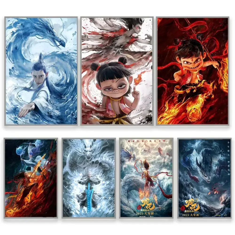

DIY картина маслом по номерам аниме Nezha крутое украшение дома стены спальня декор для гостиной лучший подарок рамки
