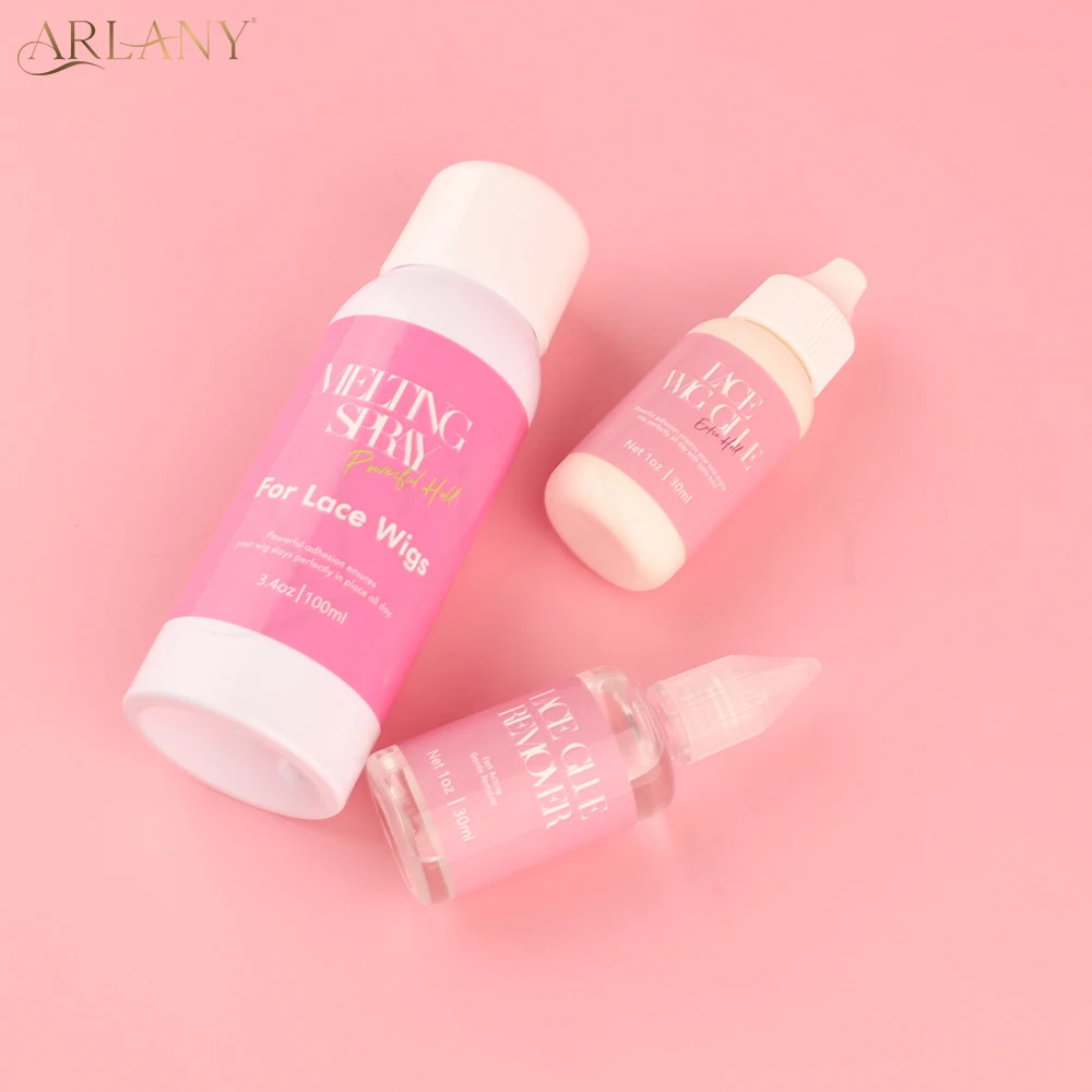 

ARLANY Wig Glue Spray Lace Glue Kit с засовом для удаления клея Невидимый кружевной клей Сильная фиксация Клей для кружевного парика Клей для склеивания волос для париков