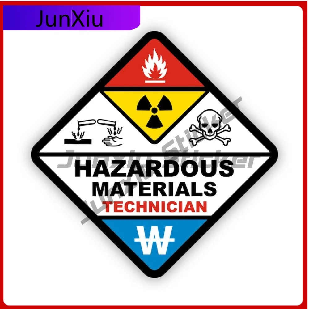 

Наклейка для техников по работе с опасными материалами, креативные наклейки, декор для автомобиля, виниловая наклейка, водонепроницаемая, прочная.