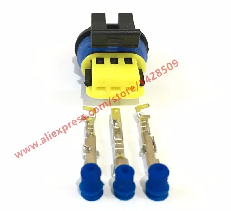 1 Sets 3 Pin Black GT 150 Sealed Female Connector Assembly Automotive Waterproof Connector