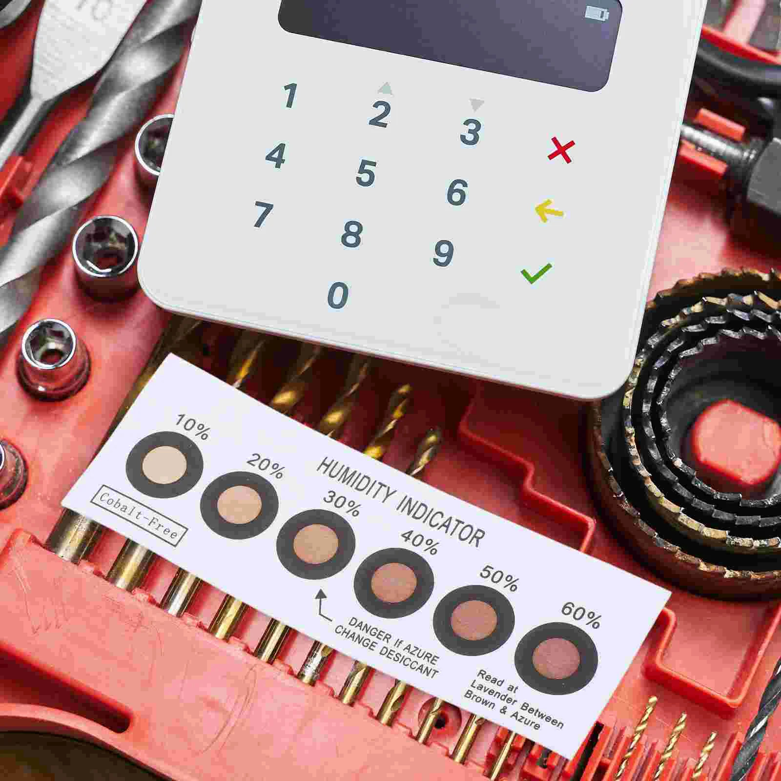 10 Pcs Reusable Smd Humidity Indicator Card Blue Pink Color Change Hygrometer Thermometer Small Humidity Recorder Home Moisture