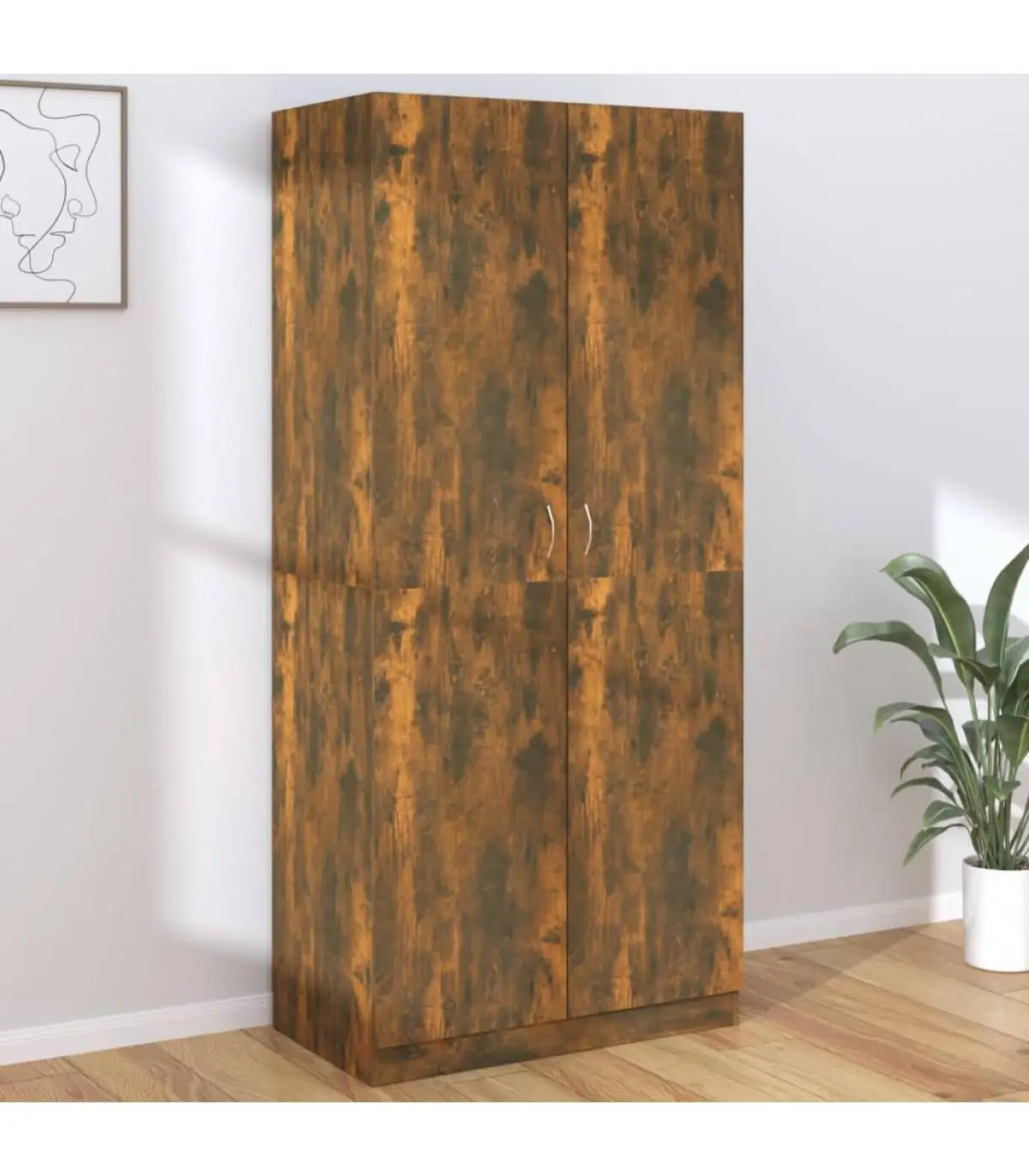 Roper cupboards 90x52x200 cm in oak color plywood wardrobe