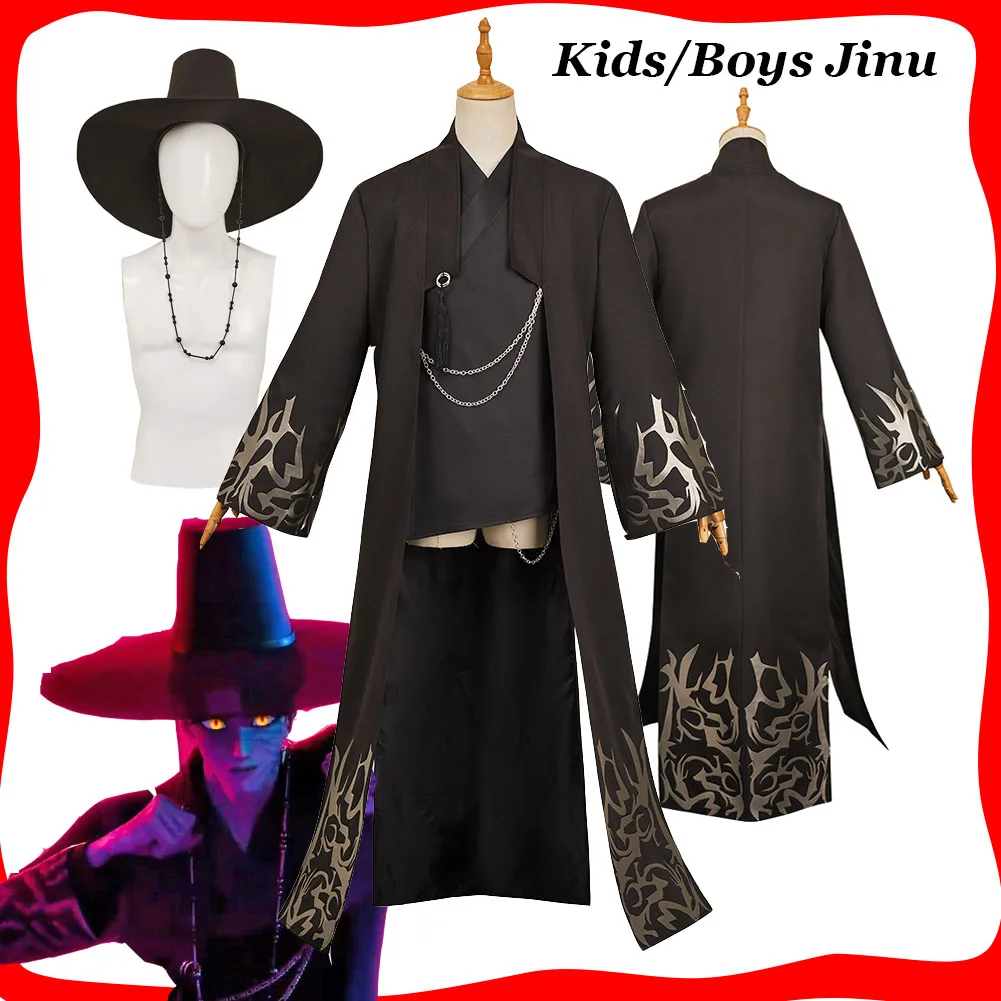 

Детский костюм Иньи для мальчиков, косплей Kpop, костюм охотника на демонов для детей, маскировочная одежда, куртка, шляпа, фантазийный карнавальный костюм на Хэллоуин