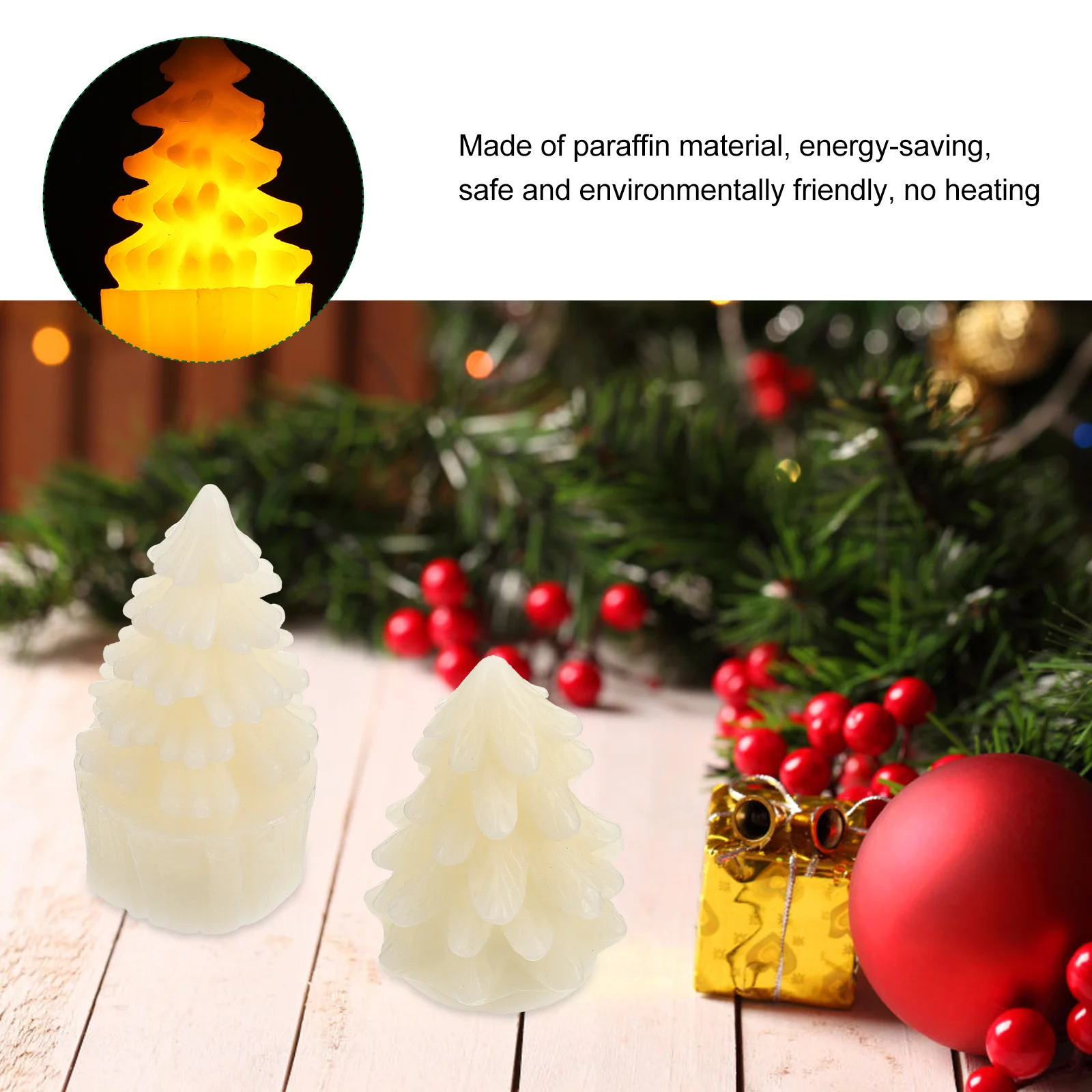 3 قطعة أضواء LED الإلكترونية عيد الميلاد ديكور محاكاة مصباح ضوء الليل توفير الطاقة حفل زفاف مهرجان ديكور