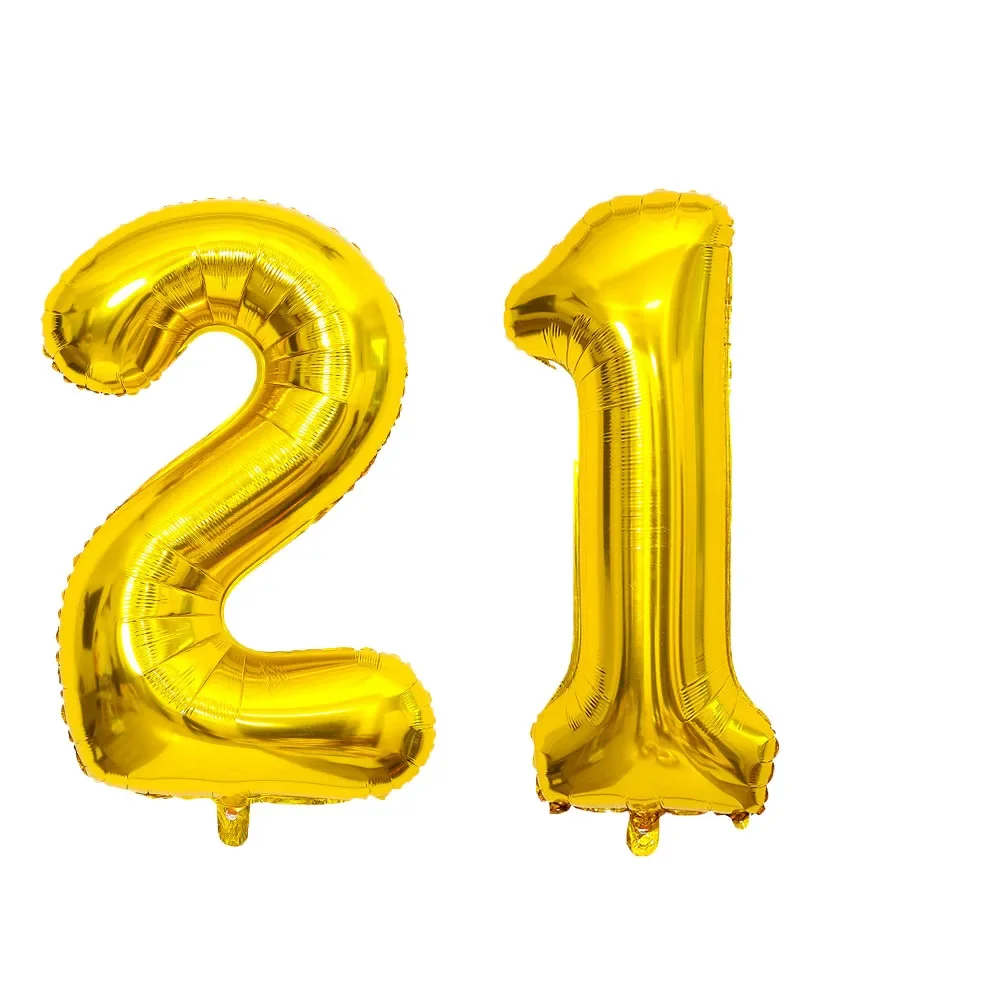 2 Stück 40 Zoll Zahlenfigur Folienballon16 18 20 21 25 30 35 40 Jahre Erwachsene alte Geburtstagsfeier Jahrestag Dekoration Luftballon – Detail 6
