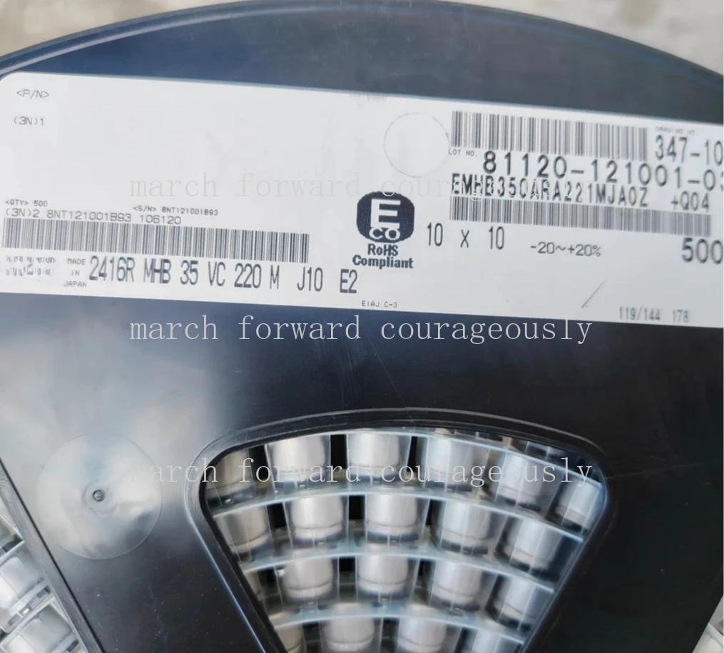 100pcs for Black Diamond 35V 220UF automotive-grade high-temperature resistant 125-degree surface mount capacitor MHB 10X10