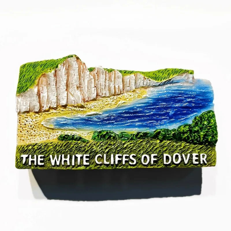 Recuerdos de viaje del Reino Unido, canal inglés, los acantilados blancos de Dover, imanes para nevera, Londres, Edimburgo, pegatinas para nevera, regalos