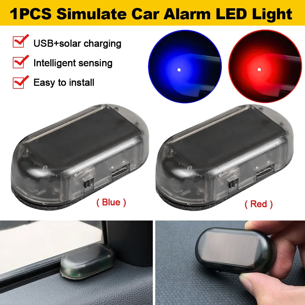 

Universal Car Solar Power Simulation Fake Anti-theft Caution Strobe Signal Security System Wireless Warning Caution LED Lamp OBD