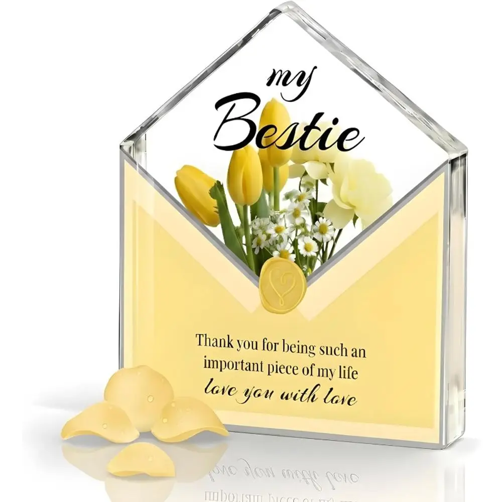 Bestie Gifts for Women, Long Distance Friendship, Cute Desk Décor for Birthday Christmas