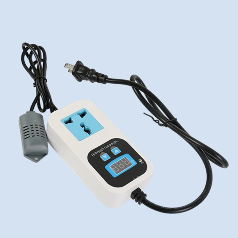 A39Q-Digital Humidity Controller, WT‑2000 110‑220V 0%-99% RH Big Range Pre-Wired Thermostat Dehumidification Switch Socket