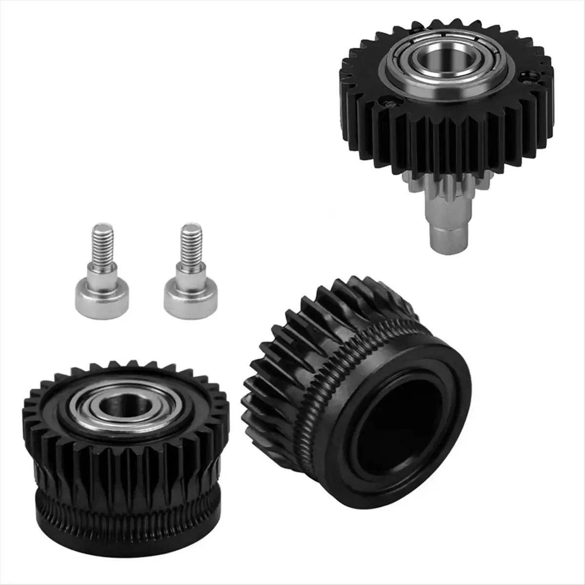 Friendly!K1C Extruder K1 Gear All Metal Filament Drive Gear for K1 Max Extruder Plated Coating Black