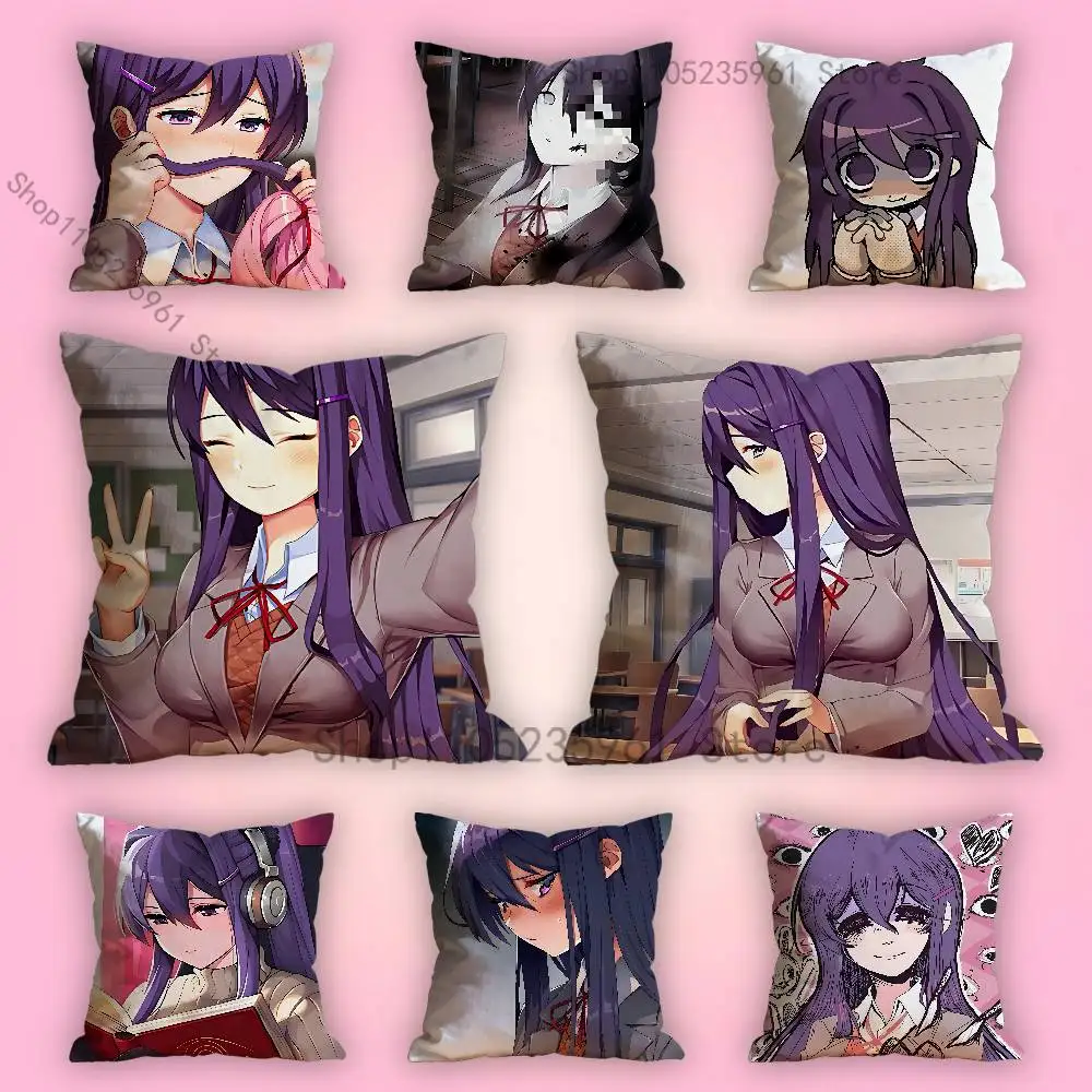 

Anime Girl Y-Yuri Pillowcase for Sofa Room Office Decor Printing Protector Cushion Cover Valentine gift Custom