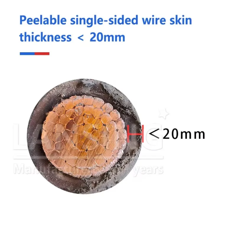 Heavy Duty Automatic Industrial Cable Wire Stripping Machine 20-120mm Wire Stripping Range High-power And High-efficiency