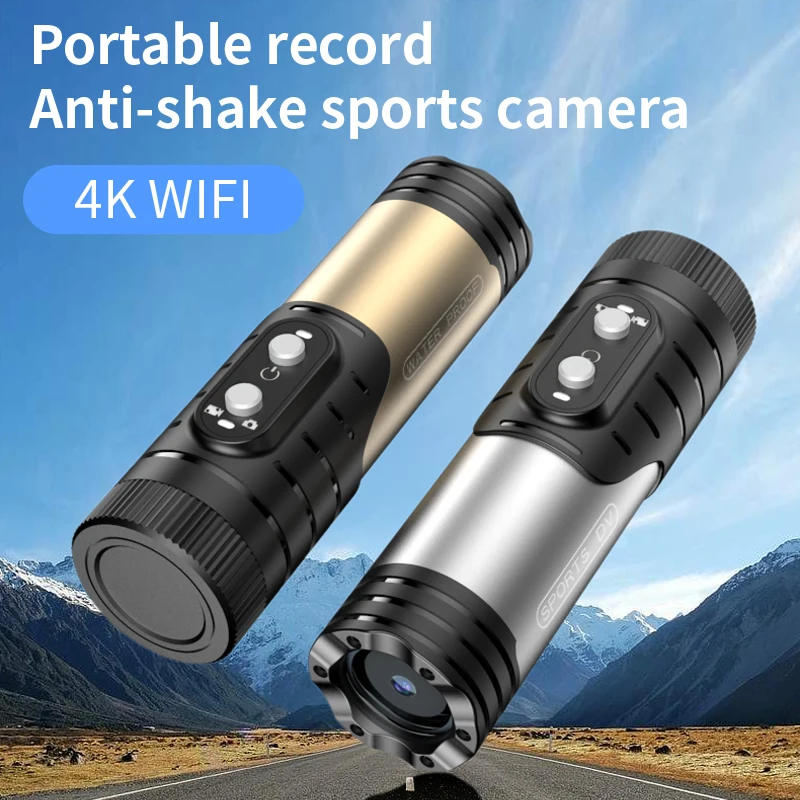 

4K Action Camera 20MP WiFi IP66 Waterproof AI Anti-Shake 120° Wide Angle Night Vision with Remote Support 256G for Motorcycle