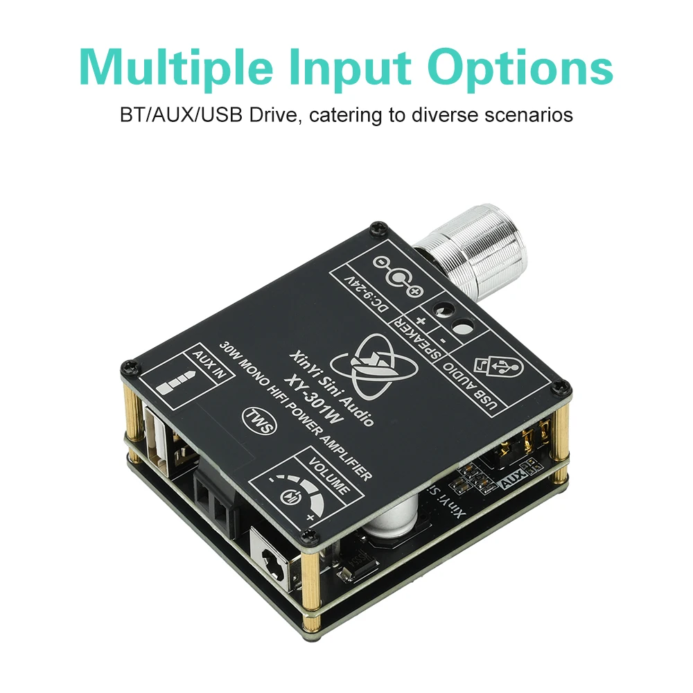 App التحكم TWS 30 واط بلوتوث 5.2 أحادية مكبر صوت مجلس تيار مستمر 9-24 فولت AUX ل مكبر صوت للسيارة كاريوكي مسرح منزلي ذكي مضخم الصوت #3