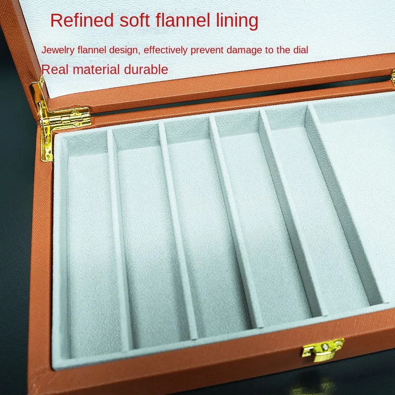 Blue brown high-quality watch/strap integrated storage box compatible with multiple materials/styles strap PU collection box