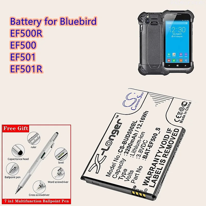 Cameron Sino Barcode Scanner Battery 7BAT-EF500_S for Bluebird EF500R EF500 EF501