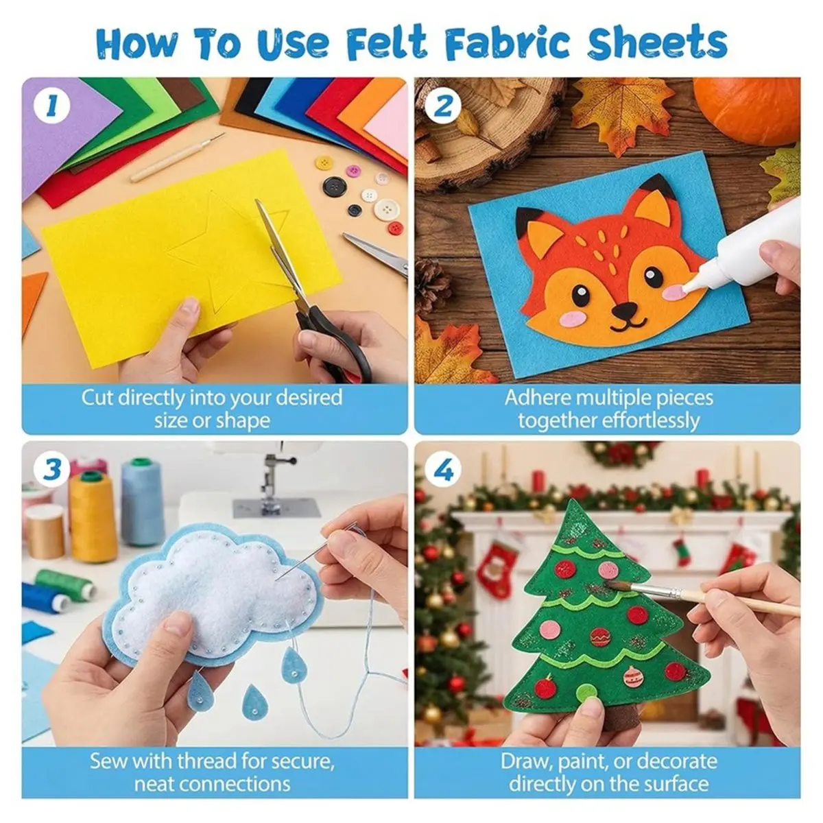 update. Felt Sheets for Crafts, 66 Colors , 1mm Thick Felt Fabric, Crafts DIY, Sewing, Patchwork, Card Making and Art Projects