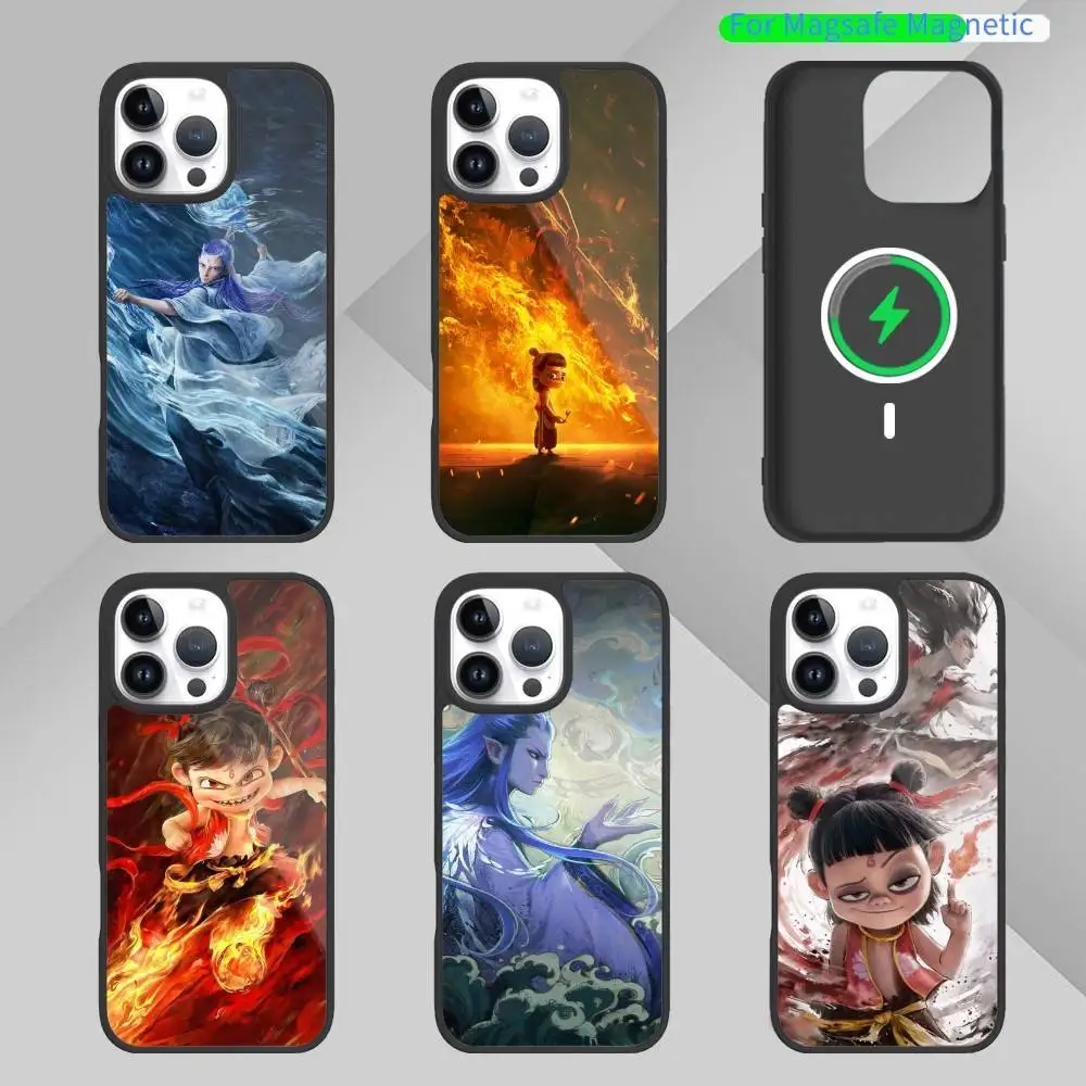 

Ne Z-Zha AND Ao B-Bing Phone Case For iPhone 14,16,15,13,17,12,Plus,Pro,Max Magnetic For Magsafe Frosted Cover