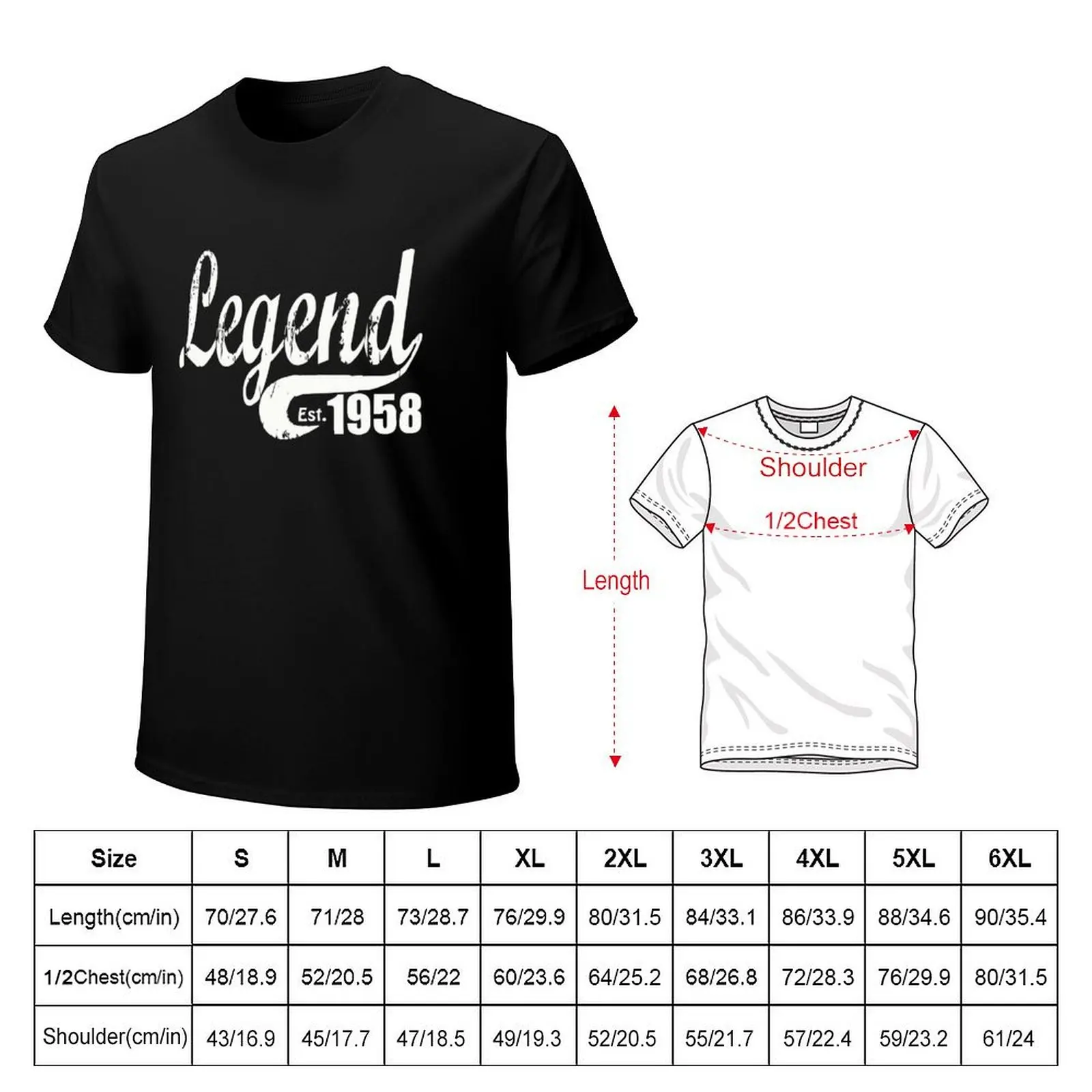 legend 1958 T-Shirt vintage graphic tee custom shirt blue archive anime clothes mens graphic t-shirts hip hop